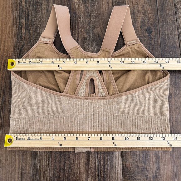 SHEFIT Low Impact Sports Bra Wire Free * no pads * Heathered Tan Size 2X (2LUXE) - Picture 11 of 14
